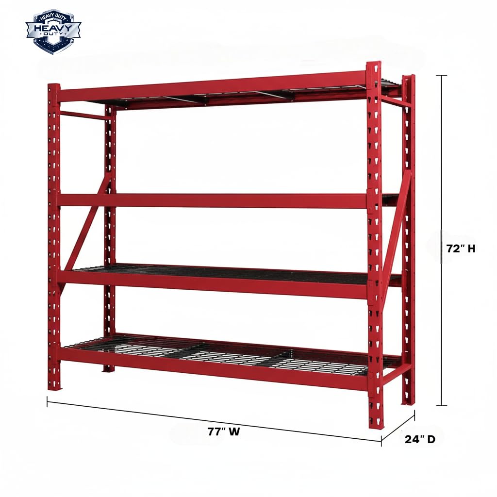 Amazon.com: Heavy-Duty Commercial 4 Shelf Industrial Storage Rack